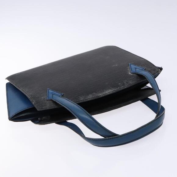 LOUIS VUITTON Epi Bicolor Varenne Hand Bag Black Blue M52385 - Picture 6 of 13